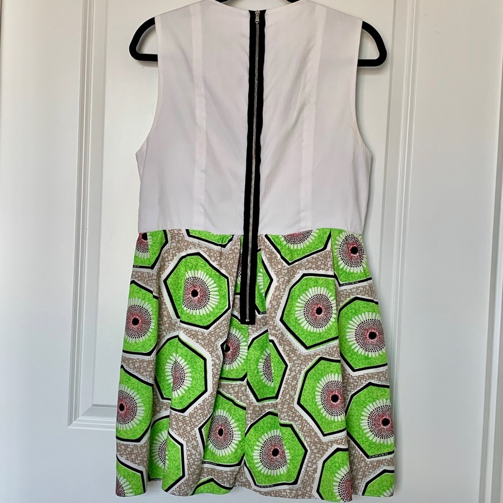 CARVEN Kiwi Print Colorful Cotton Dress - Picture 7 of 8
